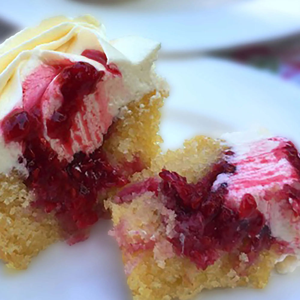 Vanilla and raspberry cupcakes in Surrey
