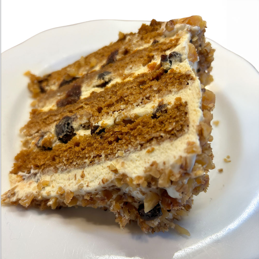 prune and walnut cake surrey